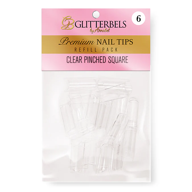 Clear Pinched Square Tips Refill - Pack of 50 - Image 6