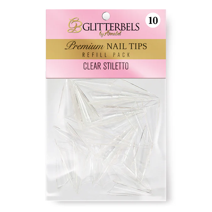 Clear Stiletto Tips Refill Pack of 50 - Image 10