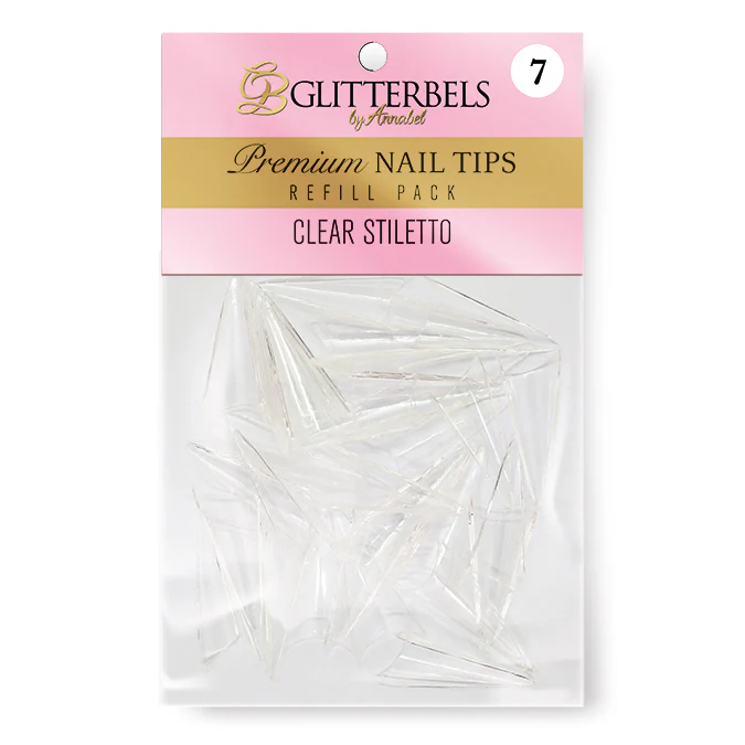 Clear Stiletto Tips Refill Pack of 50 - Image 7