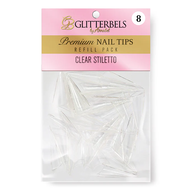 Clear Stiletto Tips Refill Pack of 50 - Image 8
