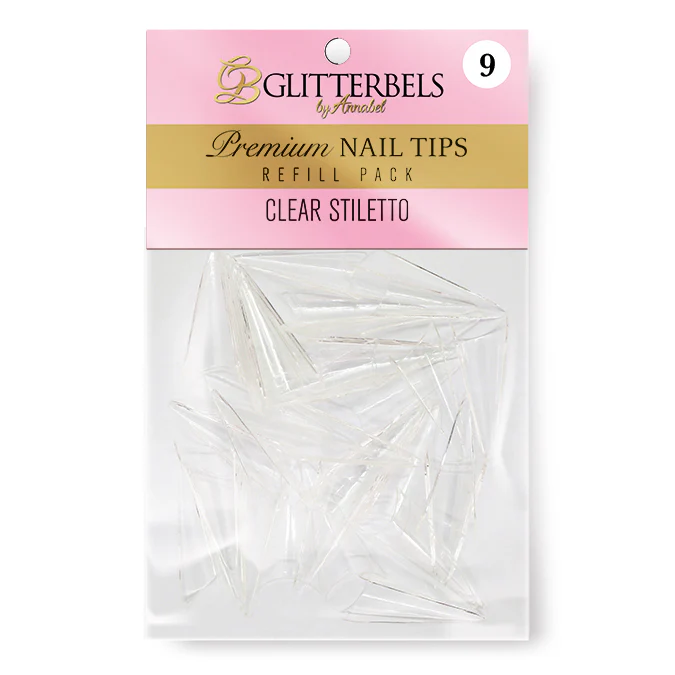 Clear Stiletto Tips Refill Pack of 50 - Image 9