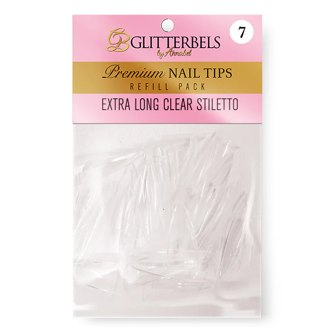 Extra Long Clear Stiletto Tips Refills Pack of 50 - Image 8