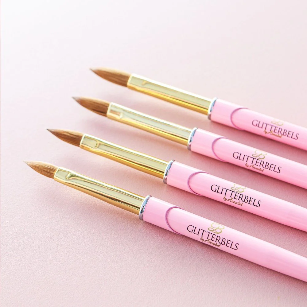 Glitterbels Pink Acrylic Brush (Size 10) - Image 3